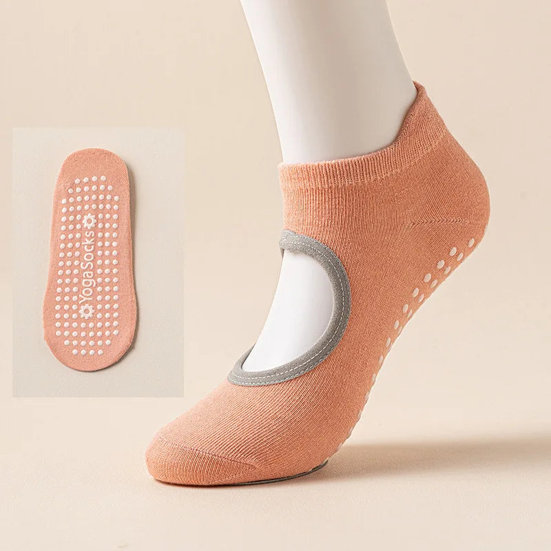 Non-Slip Yoga Pilates Socks With Silicone Grip Sweat-Absorbent Breathable