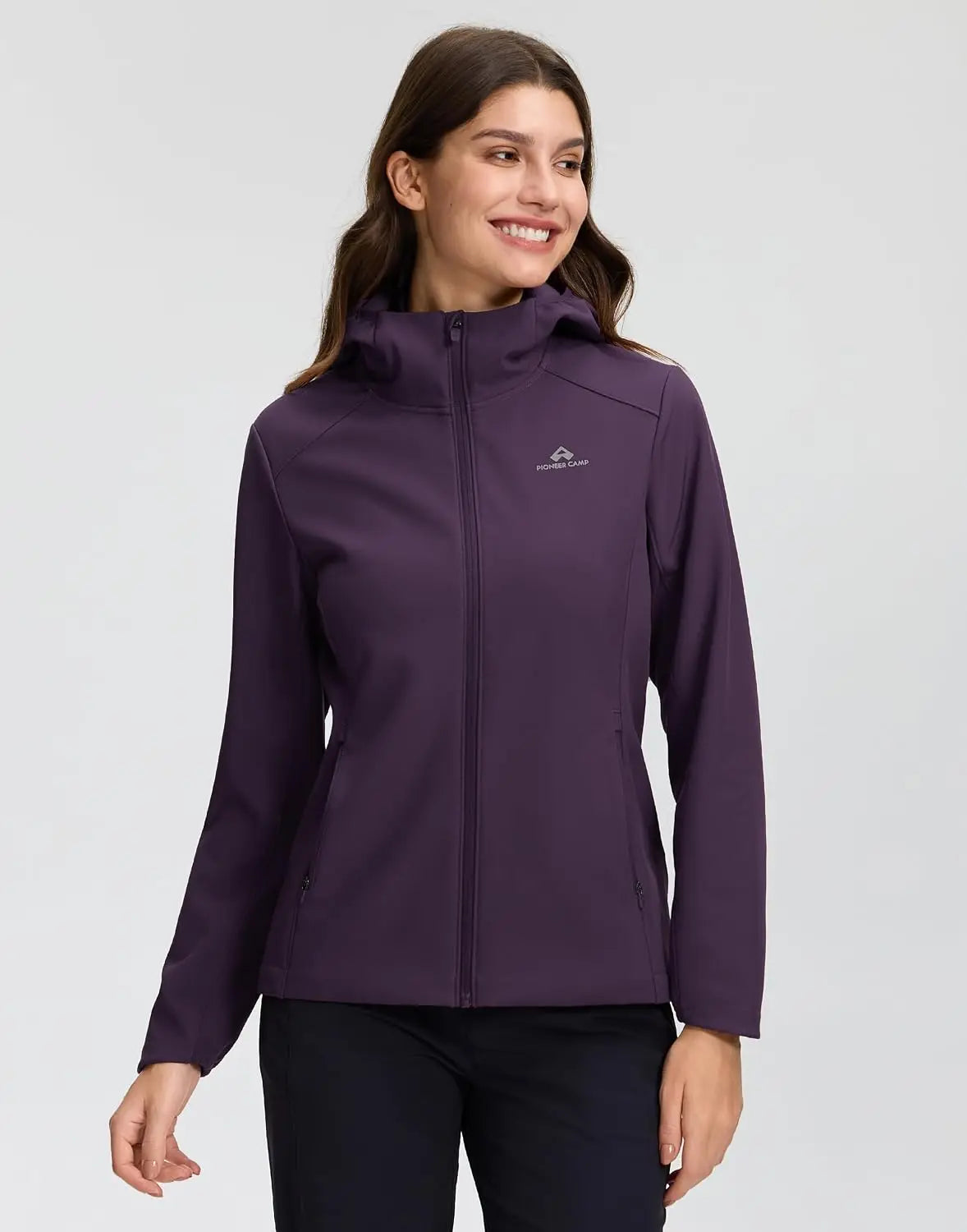 Pioneer Camp Womens Softshell Jacket Fleece Lined Waterproof 30k Hooded