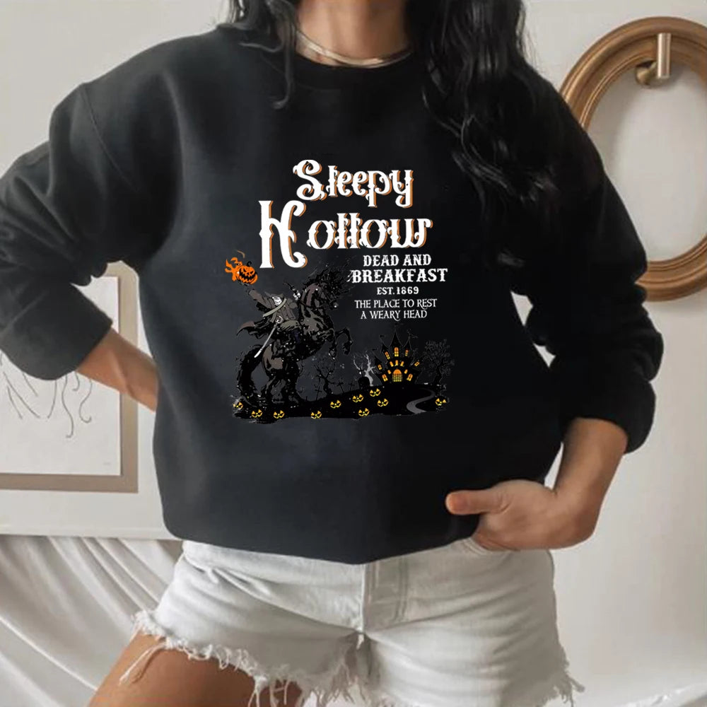 Biliannei Halloween Horror Headless Horseman Pullover Sweatshirt