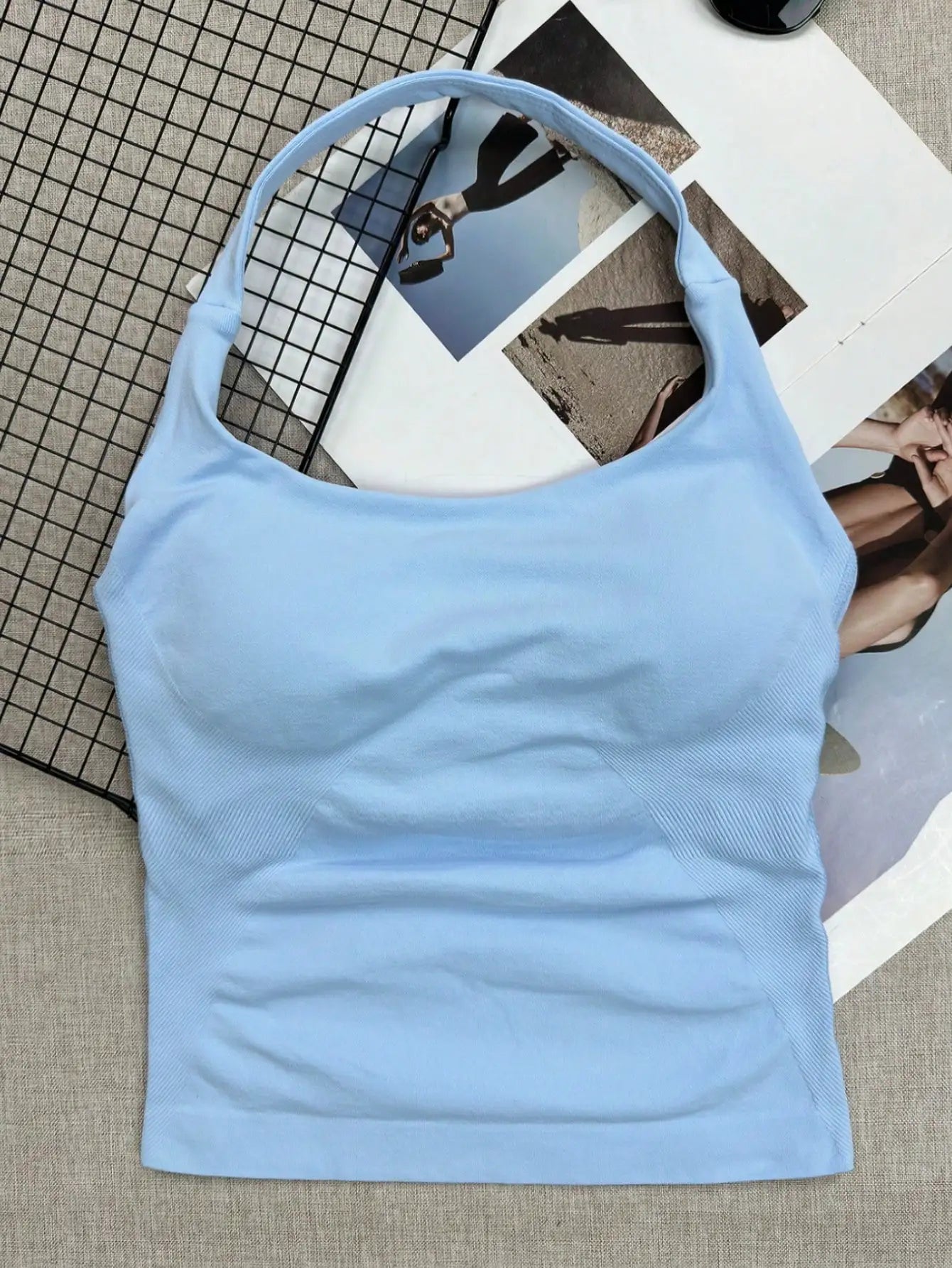 Women's Seamless Sports Tank Top With Removable Bra Pad