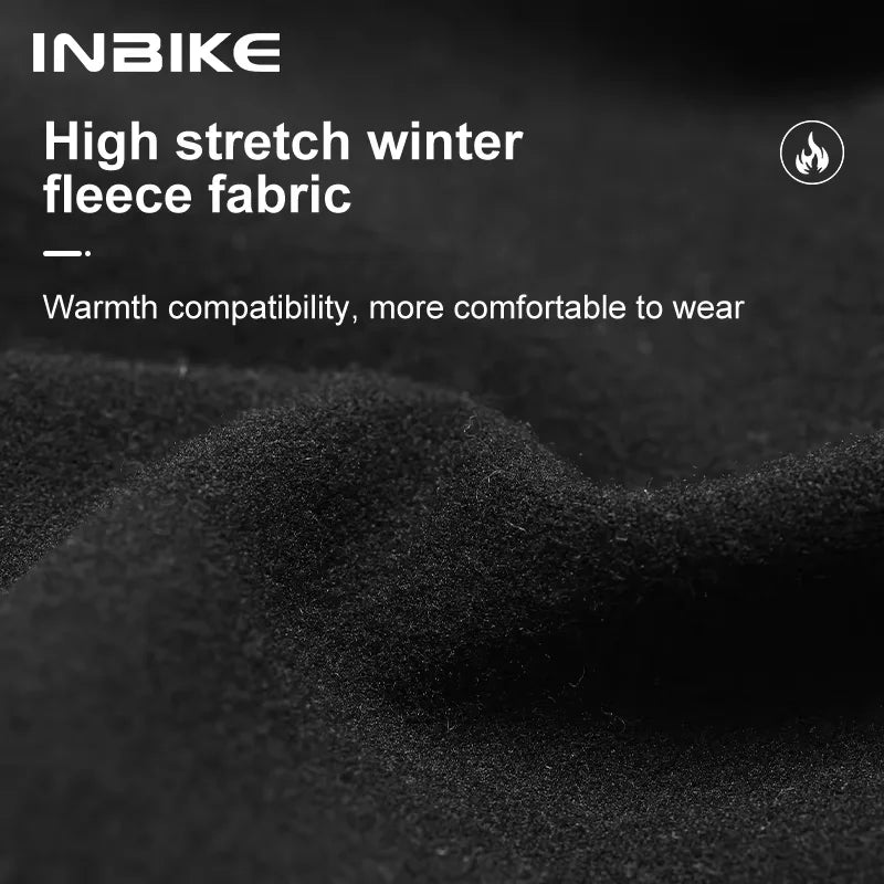 INBIKE Men's Thermal Fleece Cycling Bib Pants With Gel Padding
