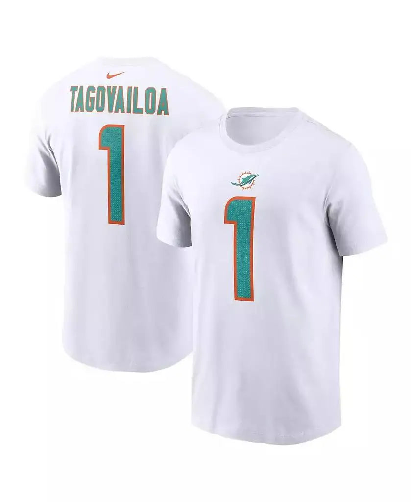 Nike Mens Tua Tagovailoa Miami Dolphins Name And Number TShirt