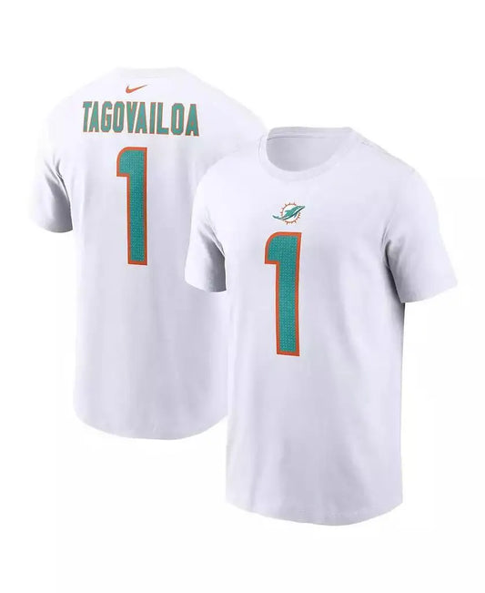 Nike Mens Tua Tagovailoa Miami Dolphins Name And Number TShirt