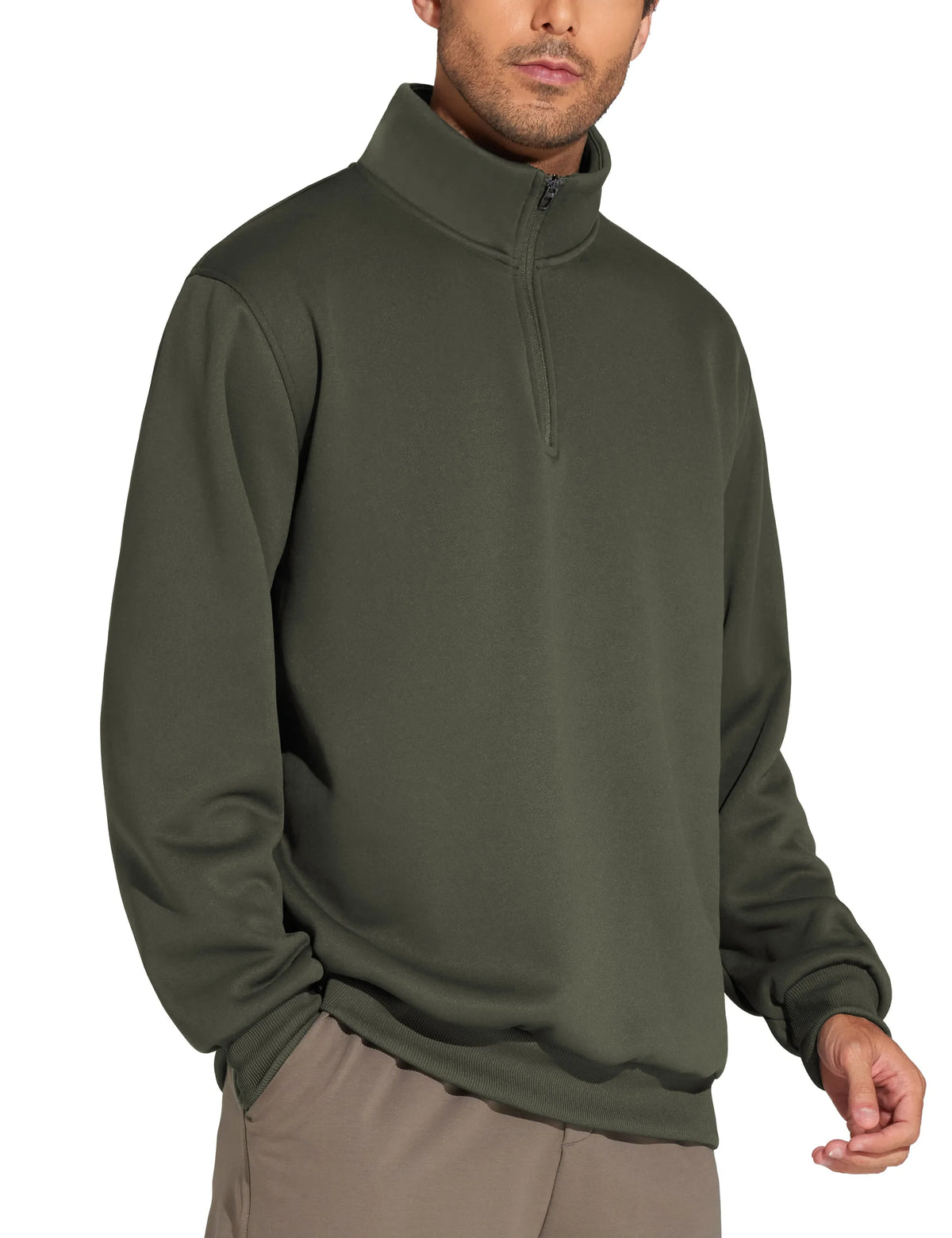 The Gym People Men Half Zip Fleece Workout Pullover Sweatshirt