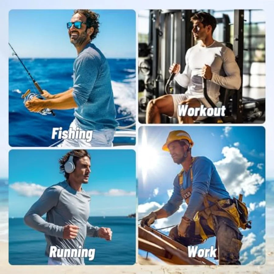 Men's Quick Dry Moisture Wicking UV Protection Long Sleeve Shirts