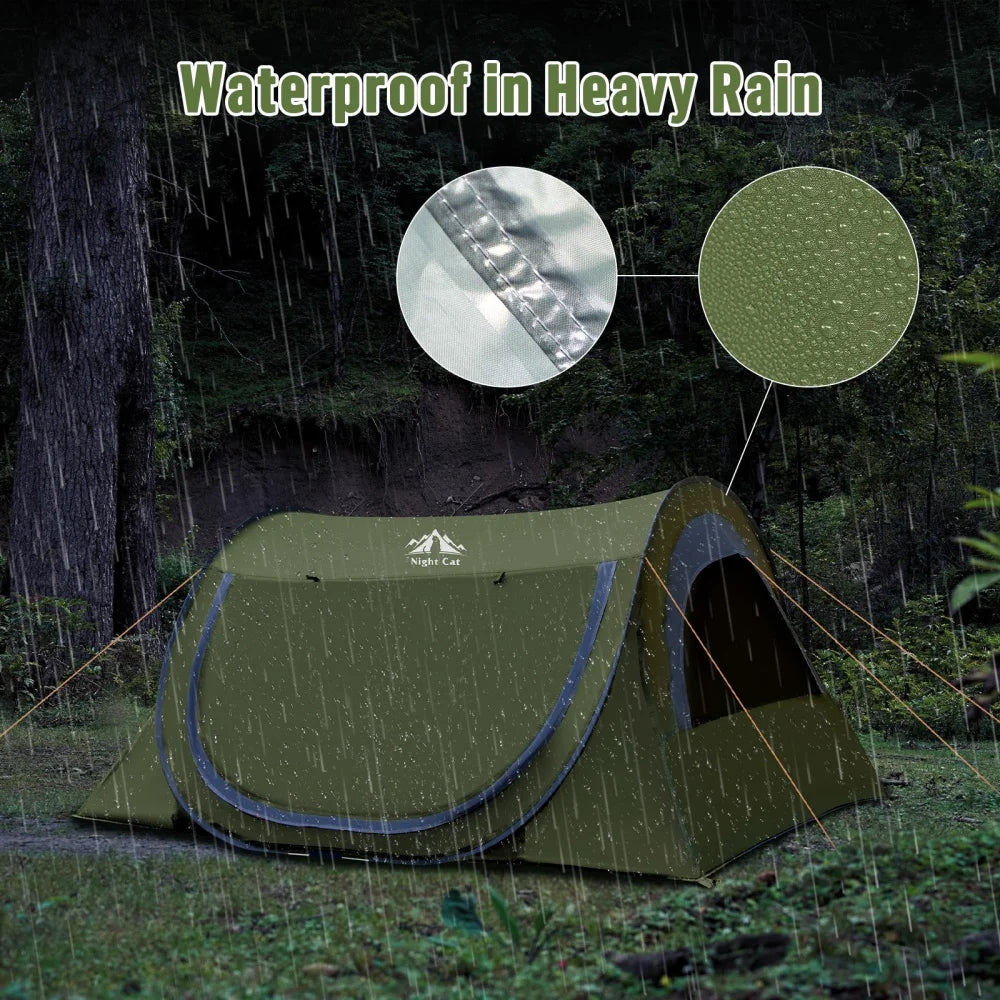 Night Cat Two Person Pop Up Tent With Mosquito Net Waterproof