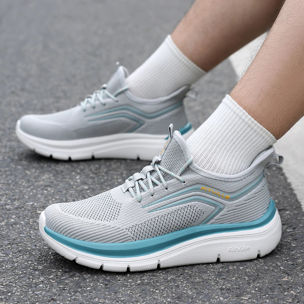 FitVille Cloud Strider Running Shoes With Shock Absorption Arch Support