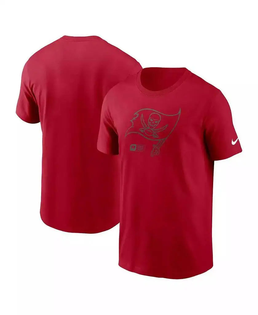 Nike | Men's Red Tampa Bay Buccaneers Faded Essential T-Shirt