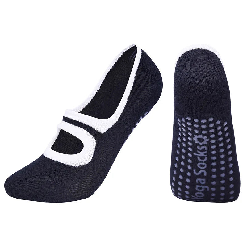 Non-Slip Cotton Yoga Socks With Grip For Pilates And Ballet