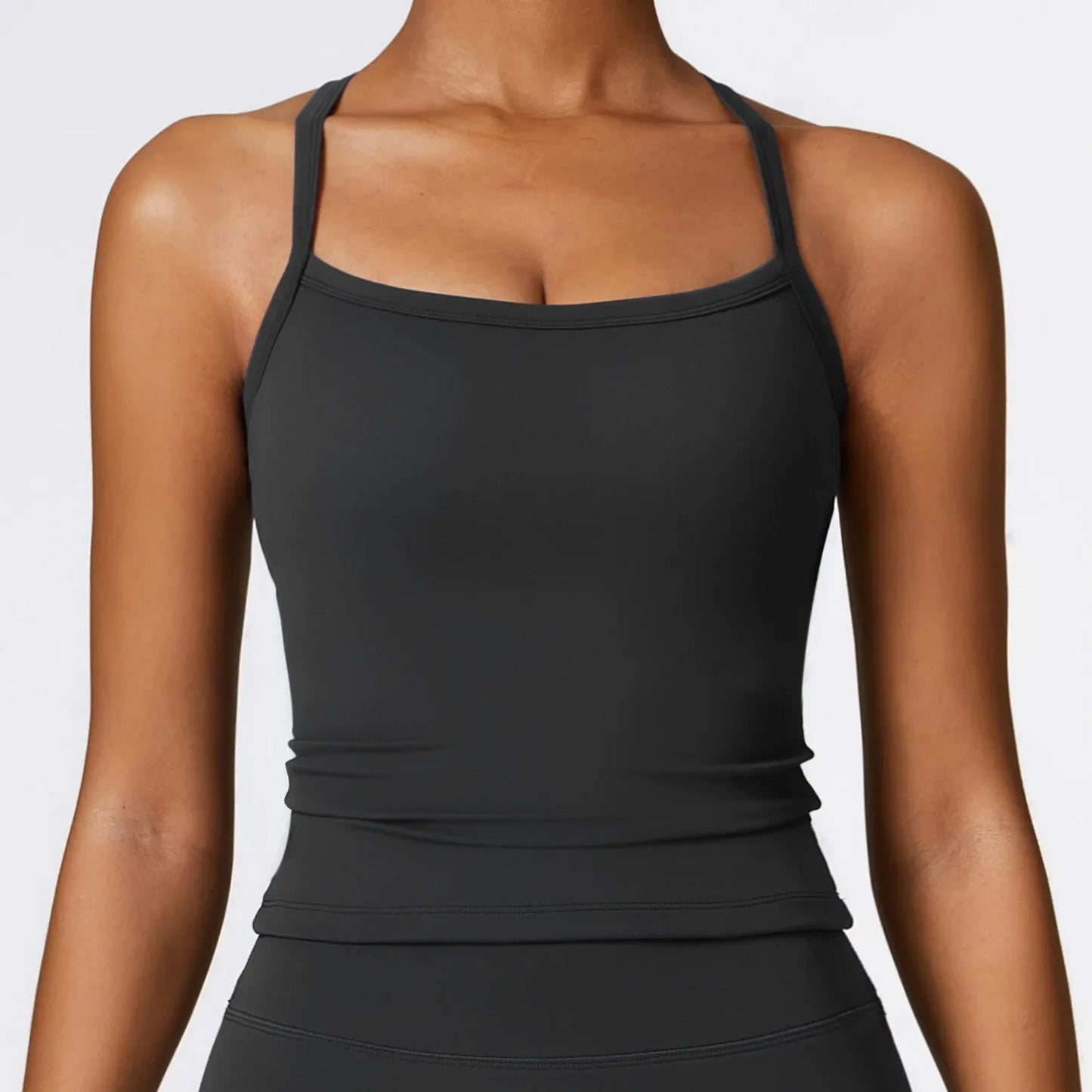 Cross Back Yoga Sports Bra Breathable Shockproof Gym Top