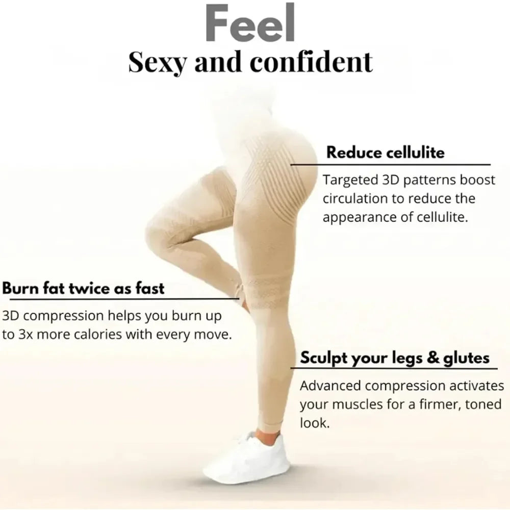 Slimove Cellulite 3D Leggings, High Waisted Butt Lifting Tummy Training Control, Anti Cellulite Legging for Gym Workout 2026