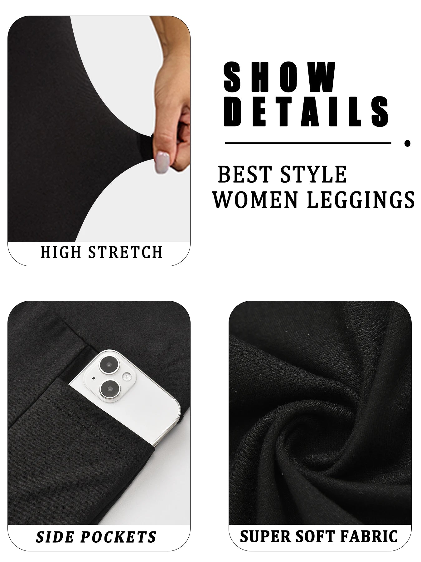 High Waisted capri pants For Women With Pockets Tummy Control No See Through Workout Running Yoga Athletic Push Up Gym Leggings