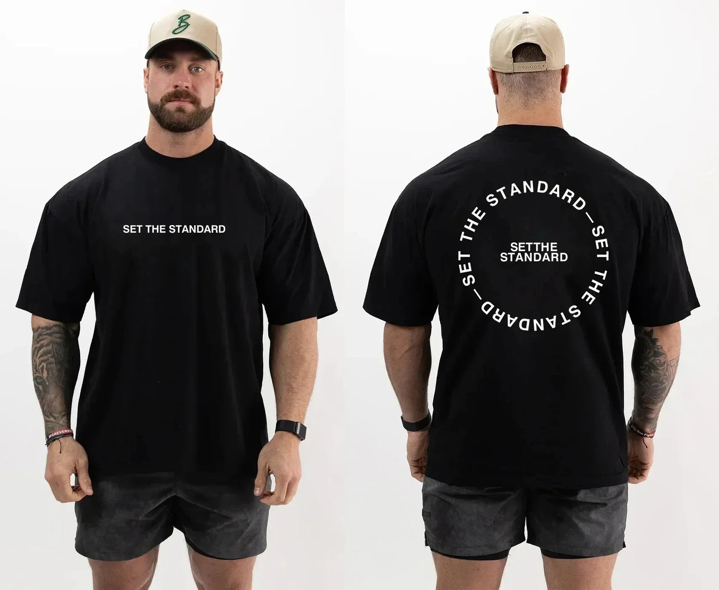 Men's Cotton Gym T Shirt Breathable Workout Tee For Fitness