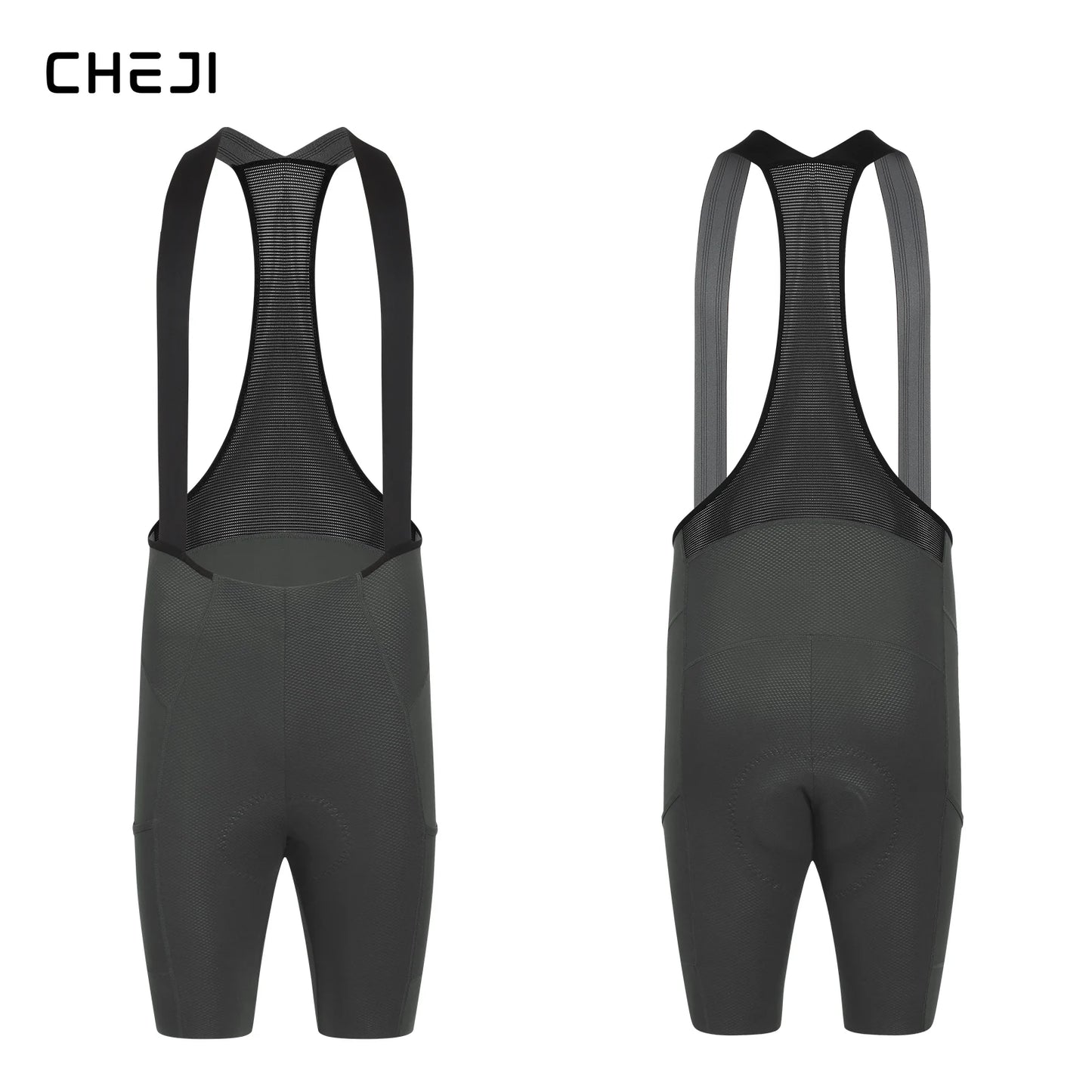 Cheji Men's Cycling Bib Shorts Seamless Quick Dry Breathable Comfort