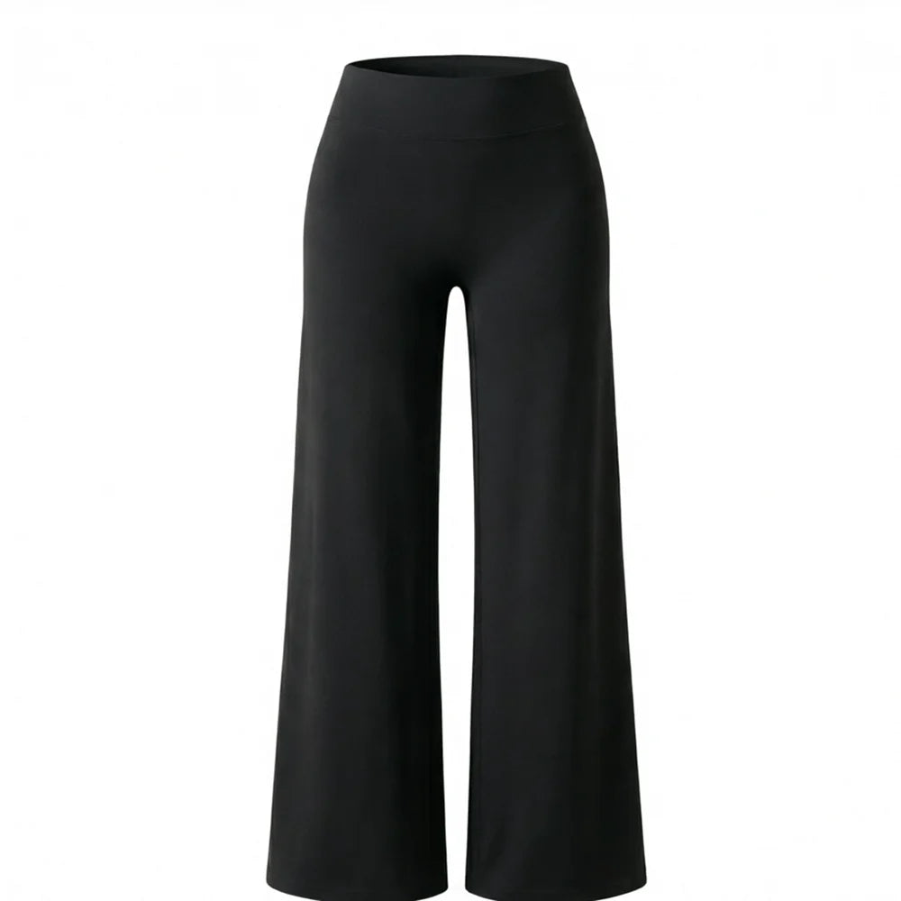 Women High Waist Wide Leg Yoga Pants Loose Flare Leggings Tummy Control Straight Workout Trousers Casual Lounge Pants Fitness