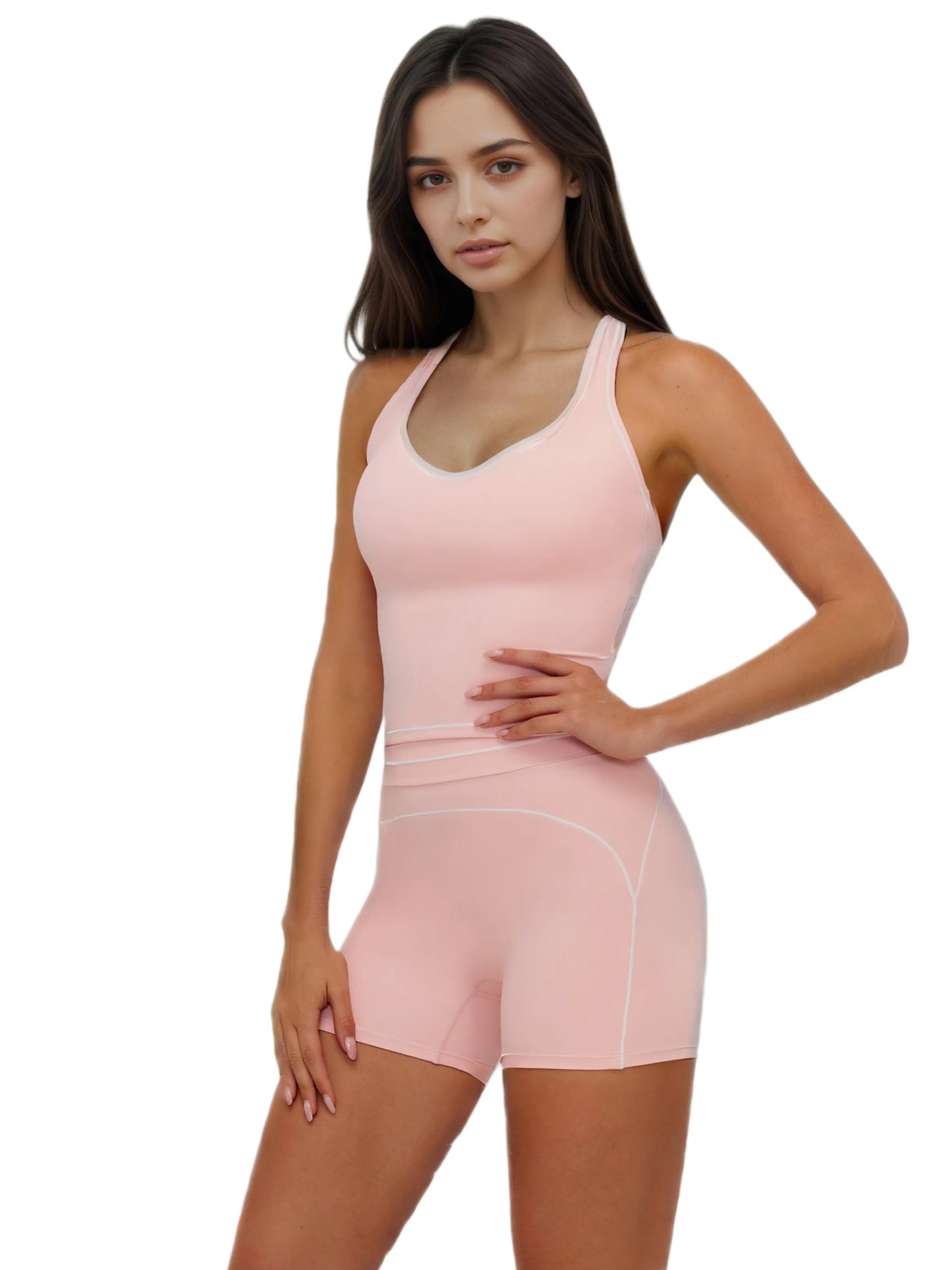 Airila Women Yoga Set Removable Pads 4 Way Stretch Shorts