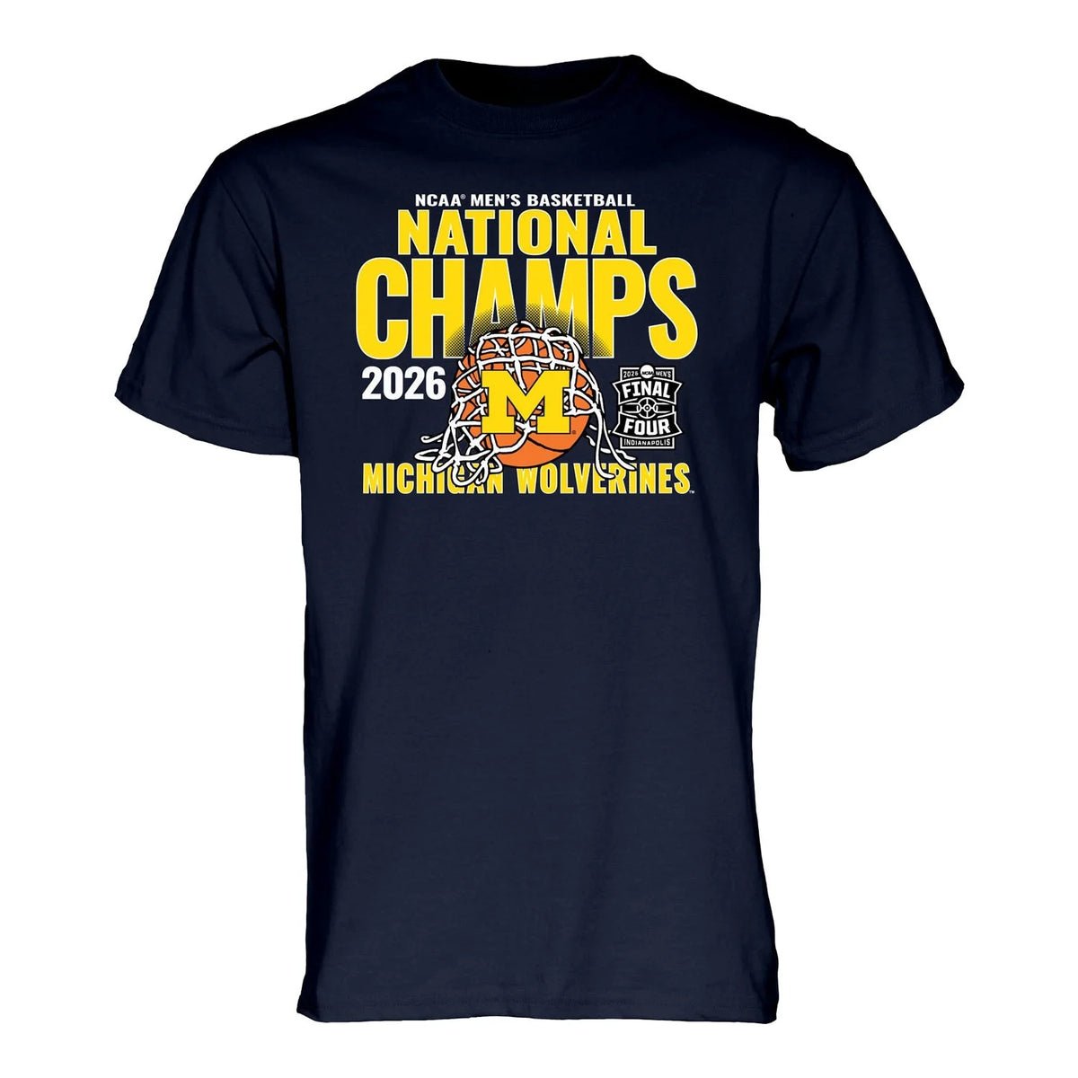 Michigan Wolverines Basketball National Championship Graphic T Shirt for Fans