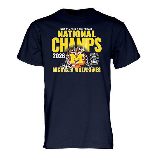 Michigan Wolverines Basketball National Championship Graphic T Shirt for Fans