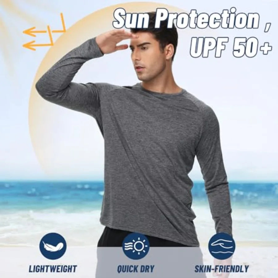 Men's Quick Dry Moisture Wicking UV Protection Long Sleeve Shirts