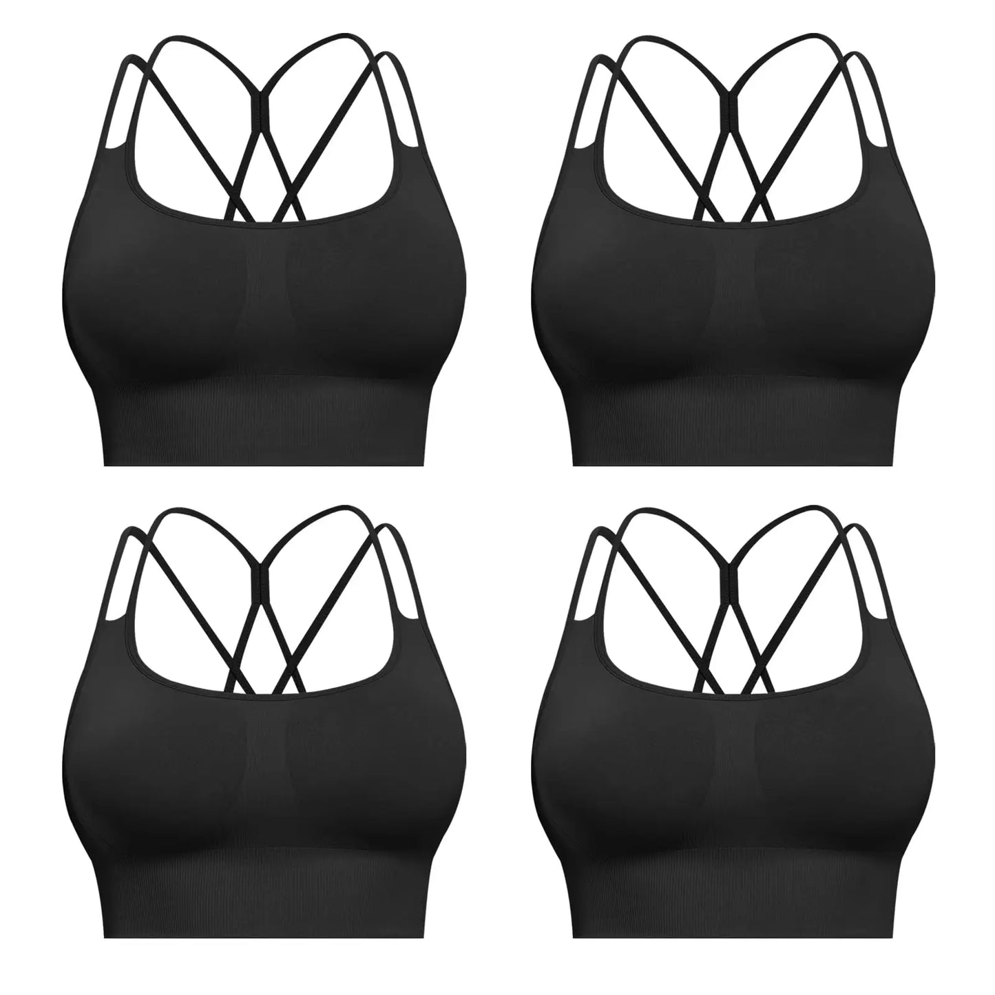 Sports Bras For Women Padded High Support Seamless Racerback