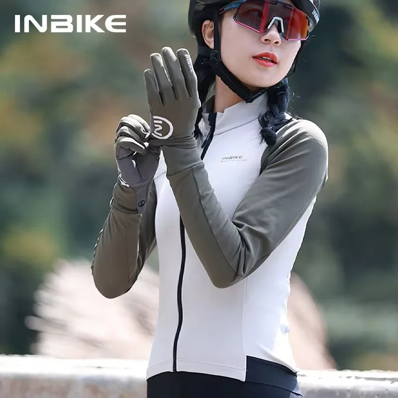 INBIKE Women's Fleece Thermal Cycling Jersey Windproof Jacket