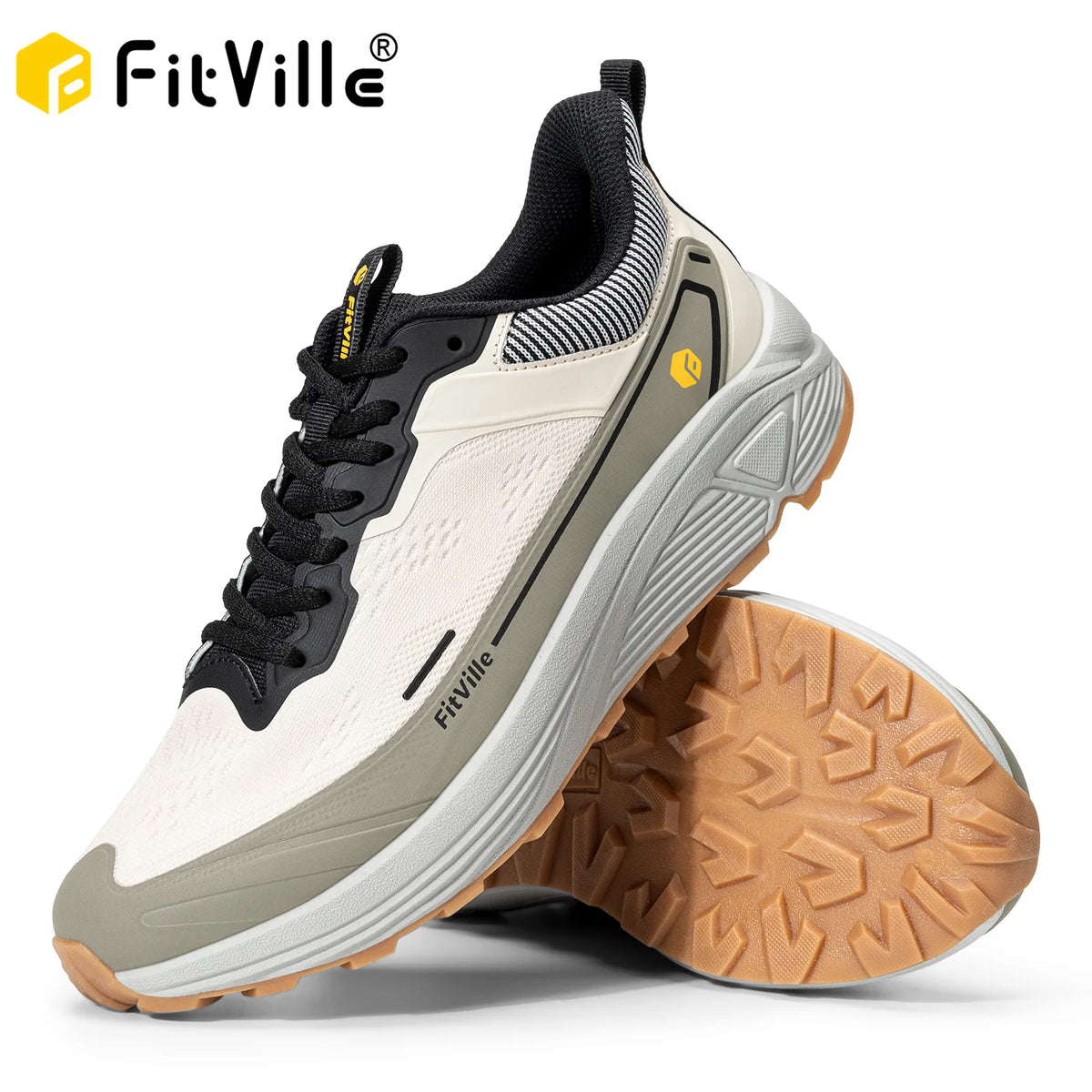 Fitville Men Wide Toe Box Breathable Lightweight Running Shoes