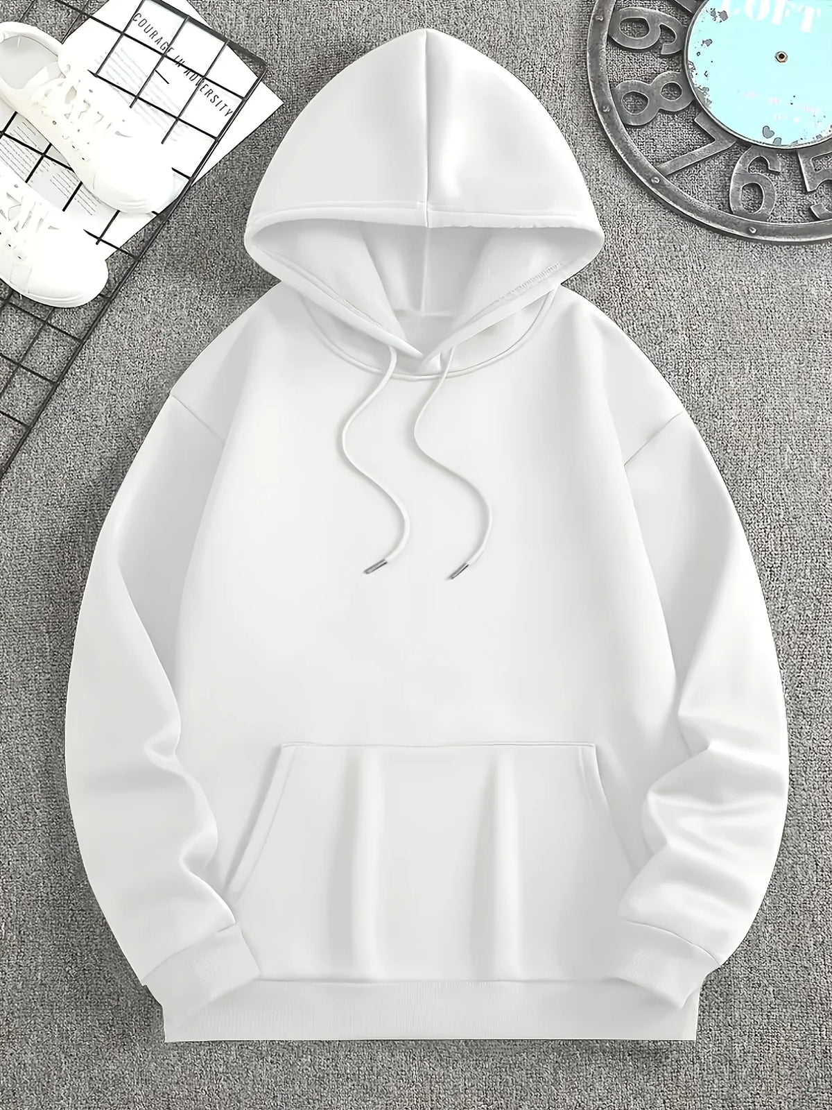 Men's Halloween Gothic Skeleton DJ Pumpkin Head Turntable Hoodie
