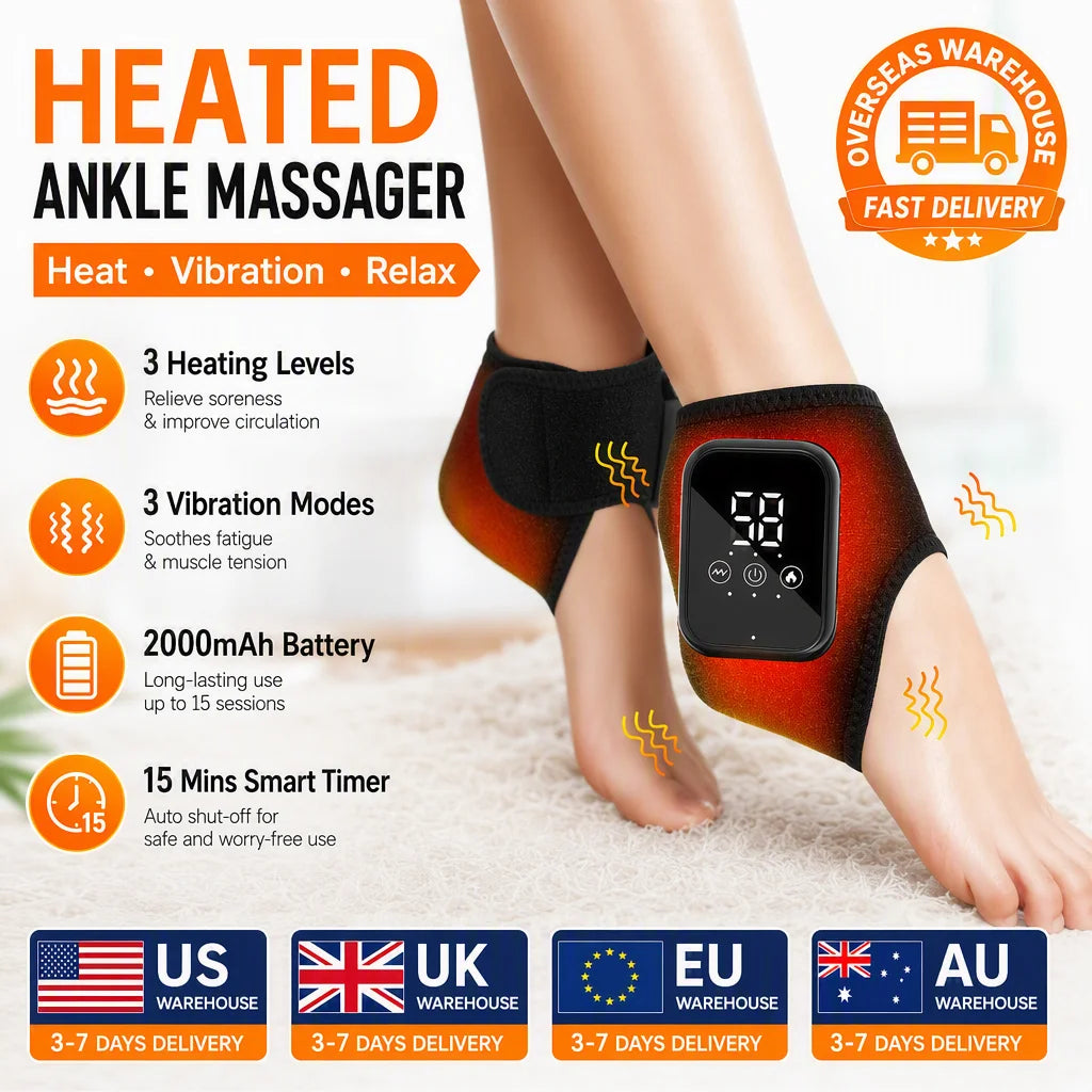 Hailicare Electric Heated Ankle Brace With Three Heat Settings