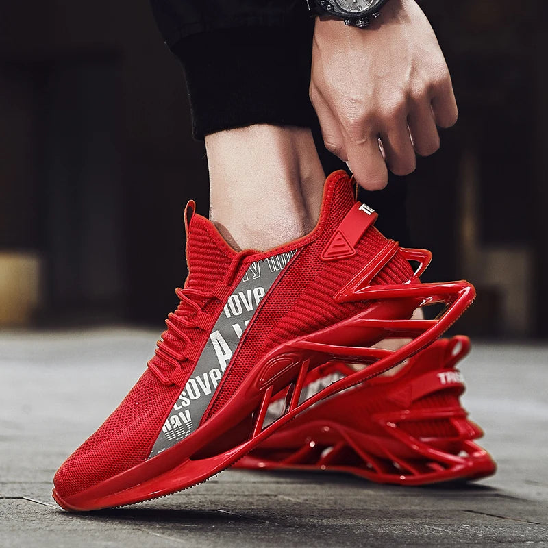 Lexsan Men's Casual Sneakers Breathable Lace-Up Trainer Shoes