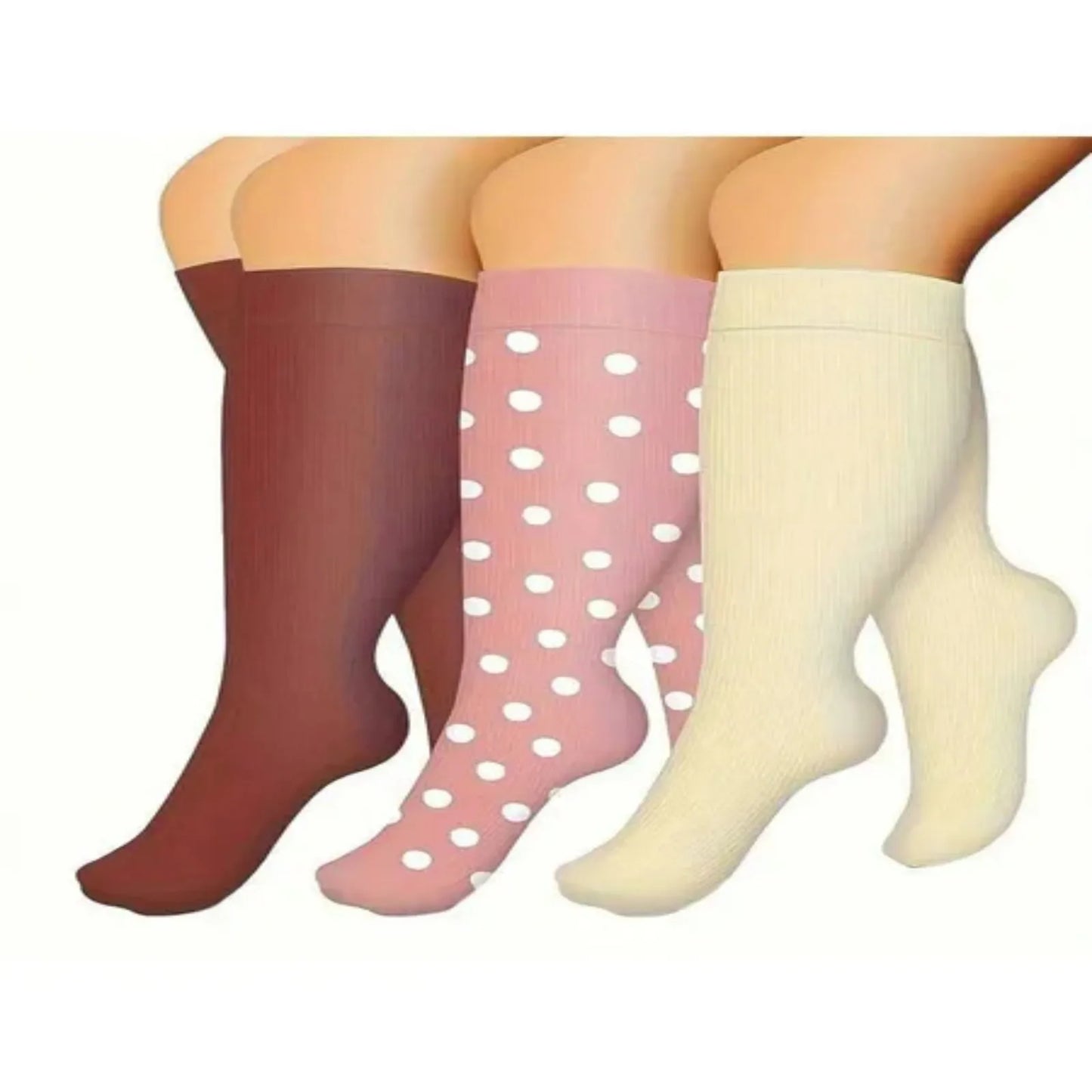 Men's Nylon Compression Socks for Knee High Support