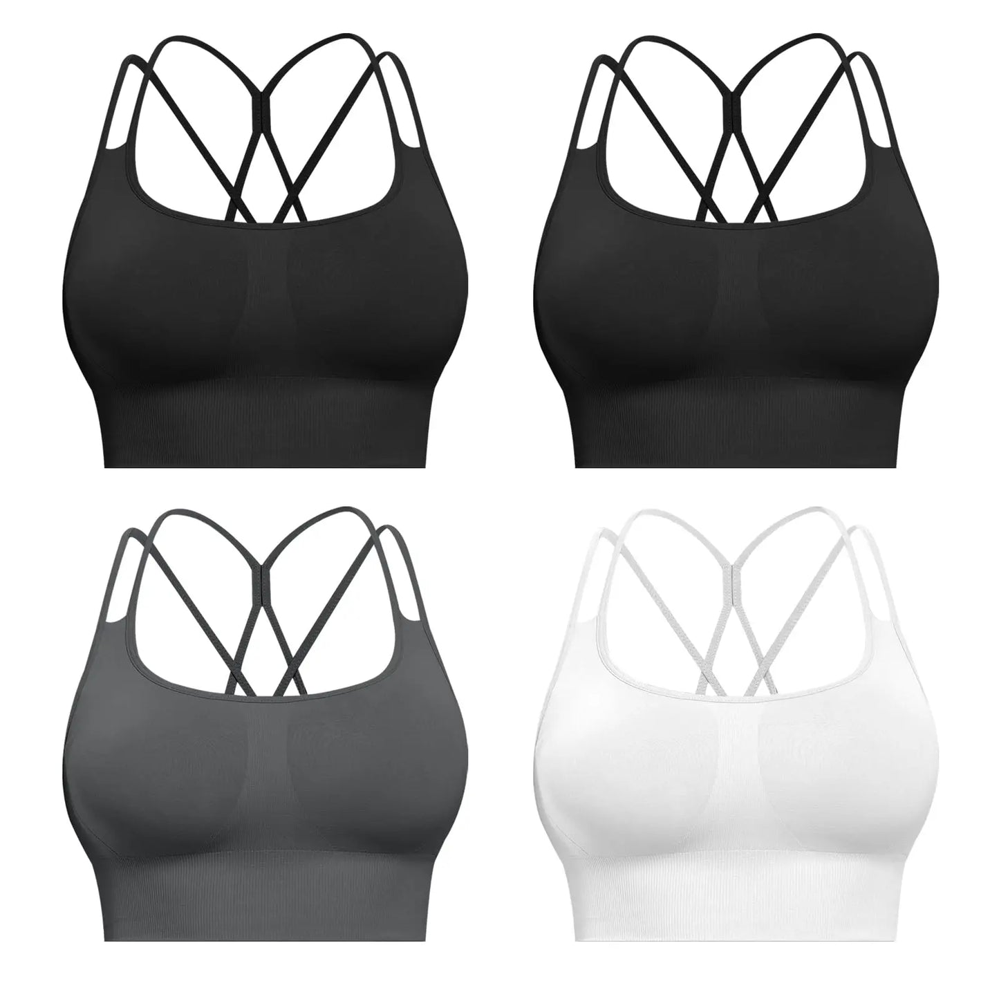 Sports Bras For Women Padded High Support Seamless Racerback