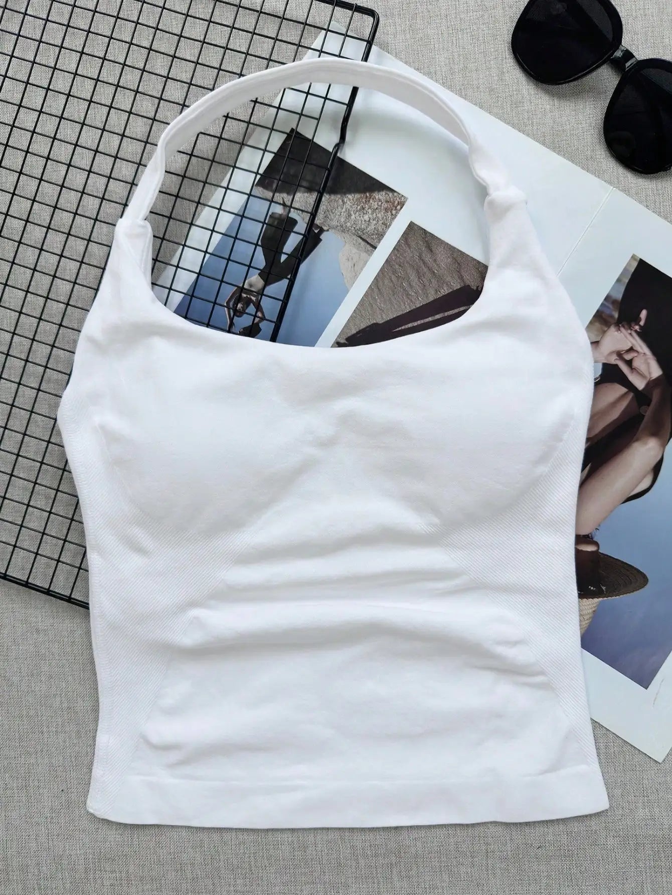 Women's Seamless Sports Tank Top With Removable Bra Pad