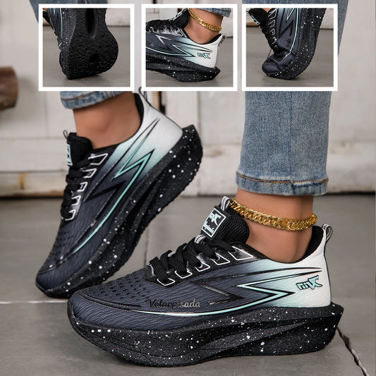 Unisex Gradient Lightning Running Shoes Breathable Mesh Cushion
