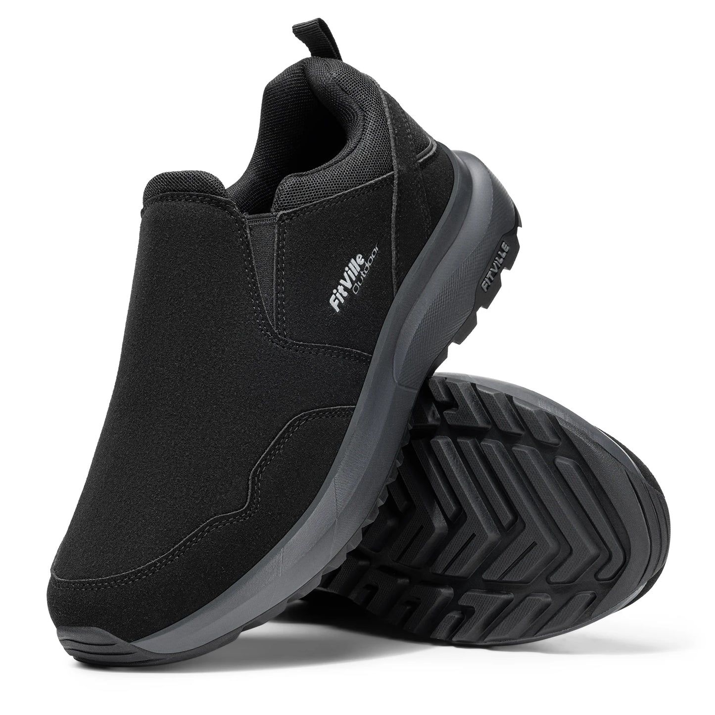 Fitville Men's Explorer Slip On Hiking Shoes With Arch Support