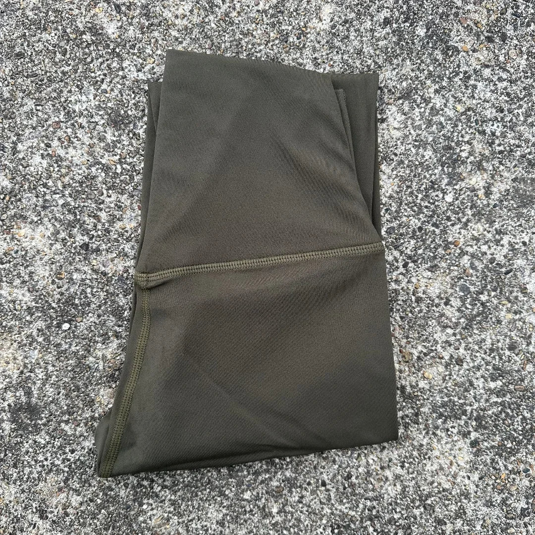 Solid Color Back Pocket High Waisted Yoga Leggings For Women