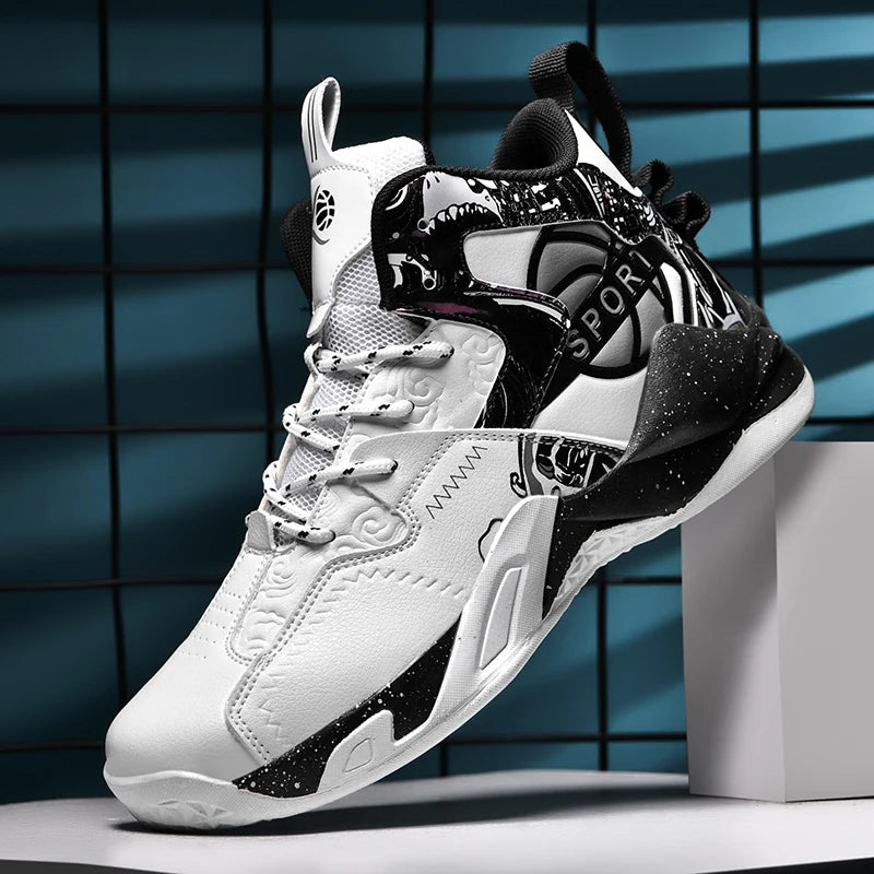 Yuyin Men High Top Basketball Shoes Breathable Athletic Sneakers