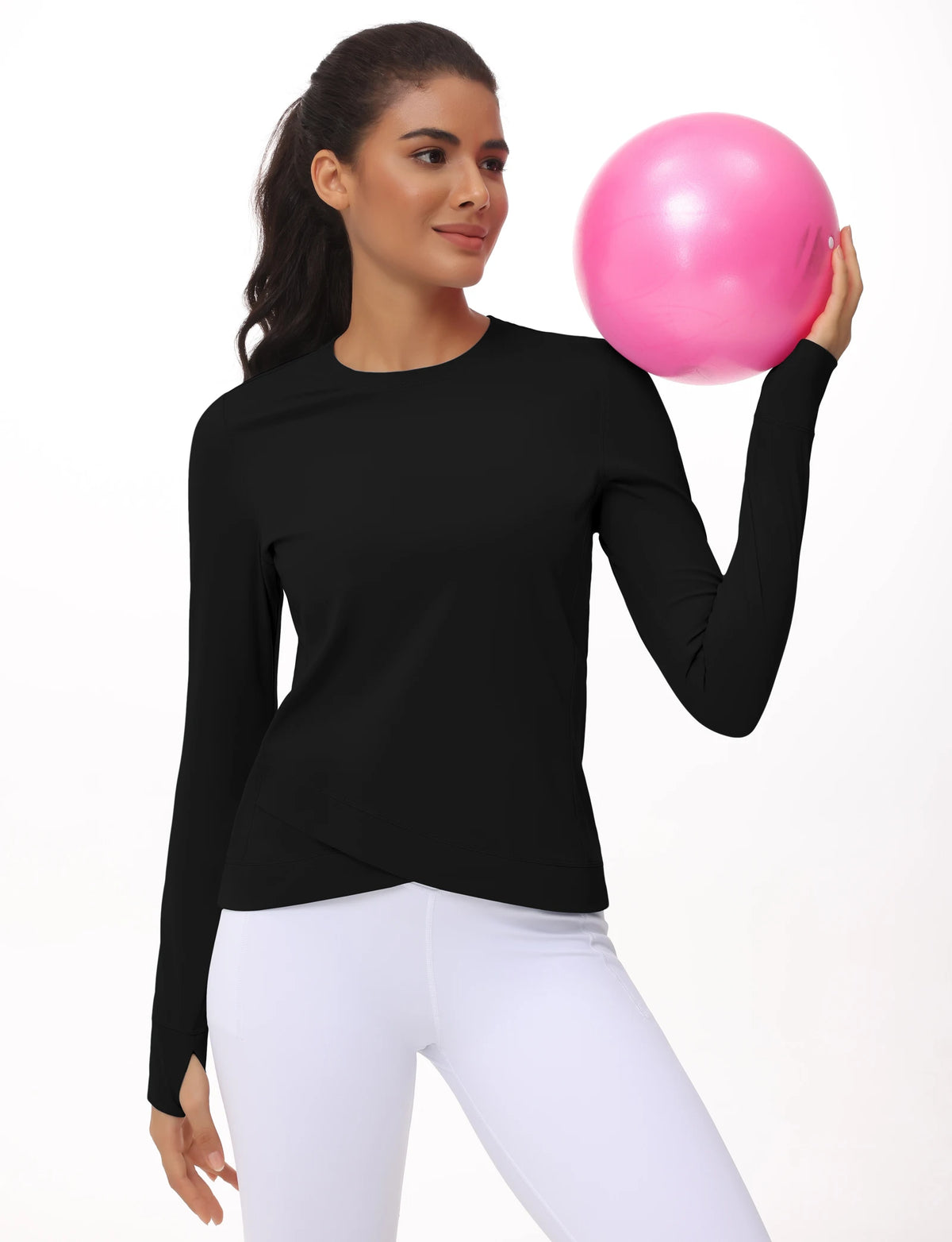 The Gym People Womens Long Sleeve Compression Athletic Workout Top