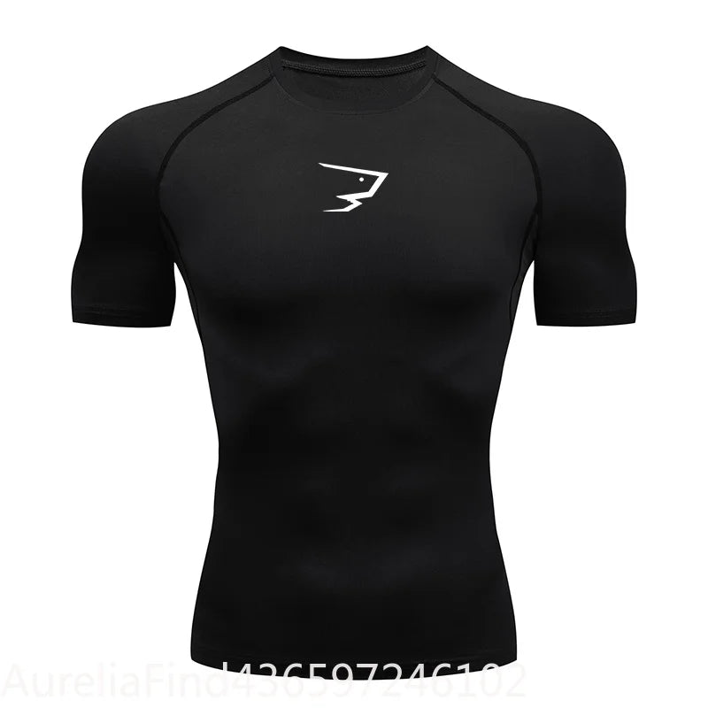 Short Sleeve Compression Shirt For Running Gym And Fitness Training