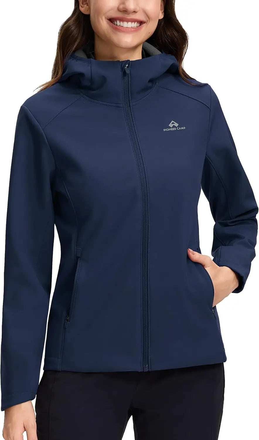 Pioneer Camp Womens Softshell Jacket Fleece Lined Waterproof 30k Hooded