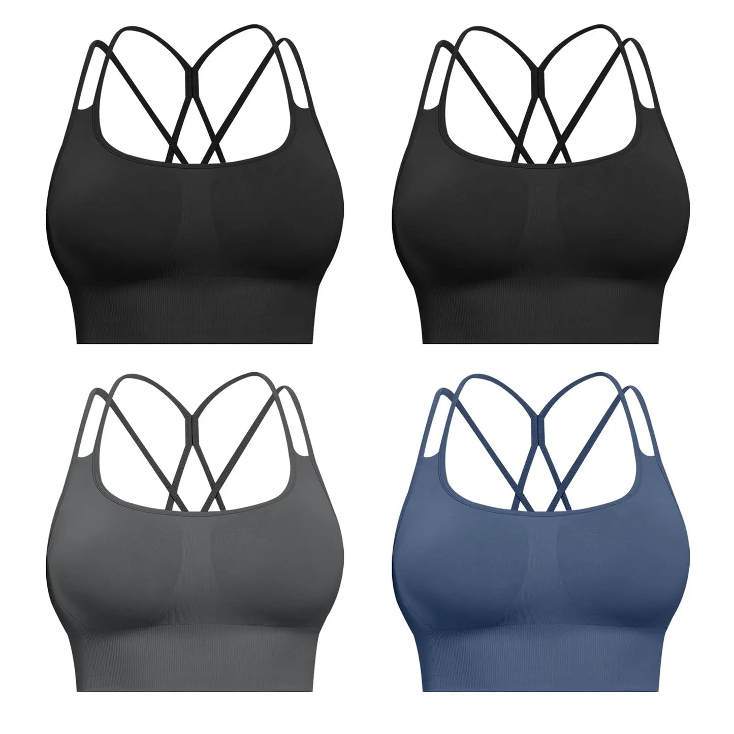 Sports Bras For Women Padded High Support Seamless Racerback