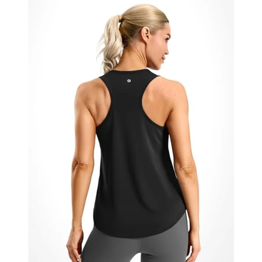 SANTINY Women's Racerback Workout Tank Top For Gym Yoga