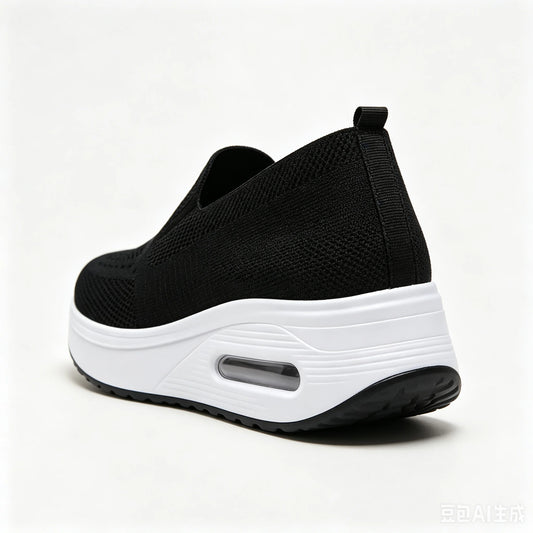 Women Slip On Breathable Platform Walking Shoes With Air Cushion