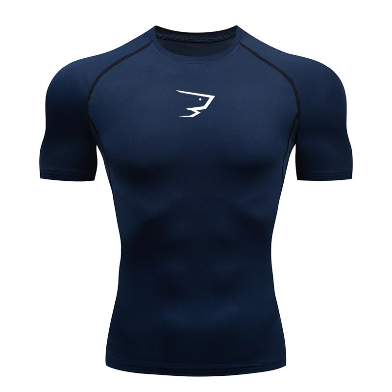Short Sleeve Compression Shirt For Running Gym And Fitness Training
