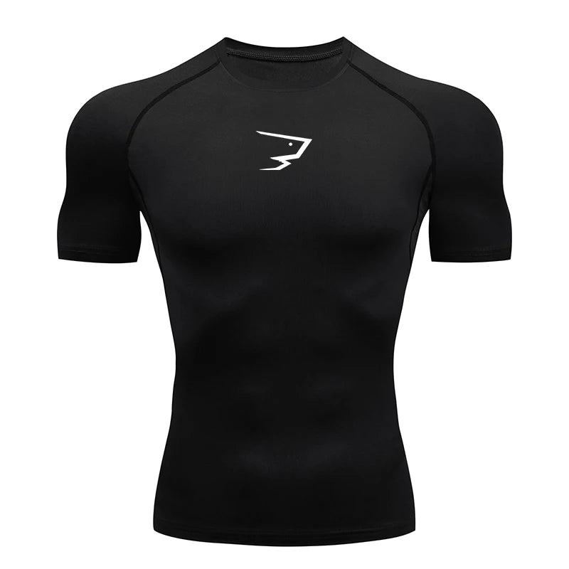 Short Sleeve Compression Shirt For Running Gym And Fitness Training