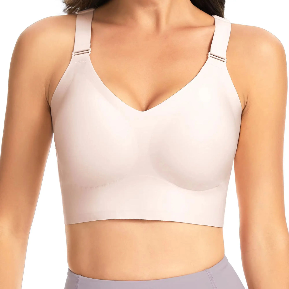 THE GYM PEOPLE Women's Wireless Racerback Seamless Push Up Bra