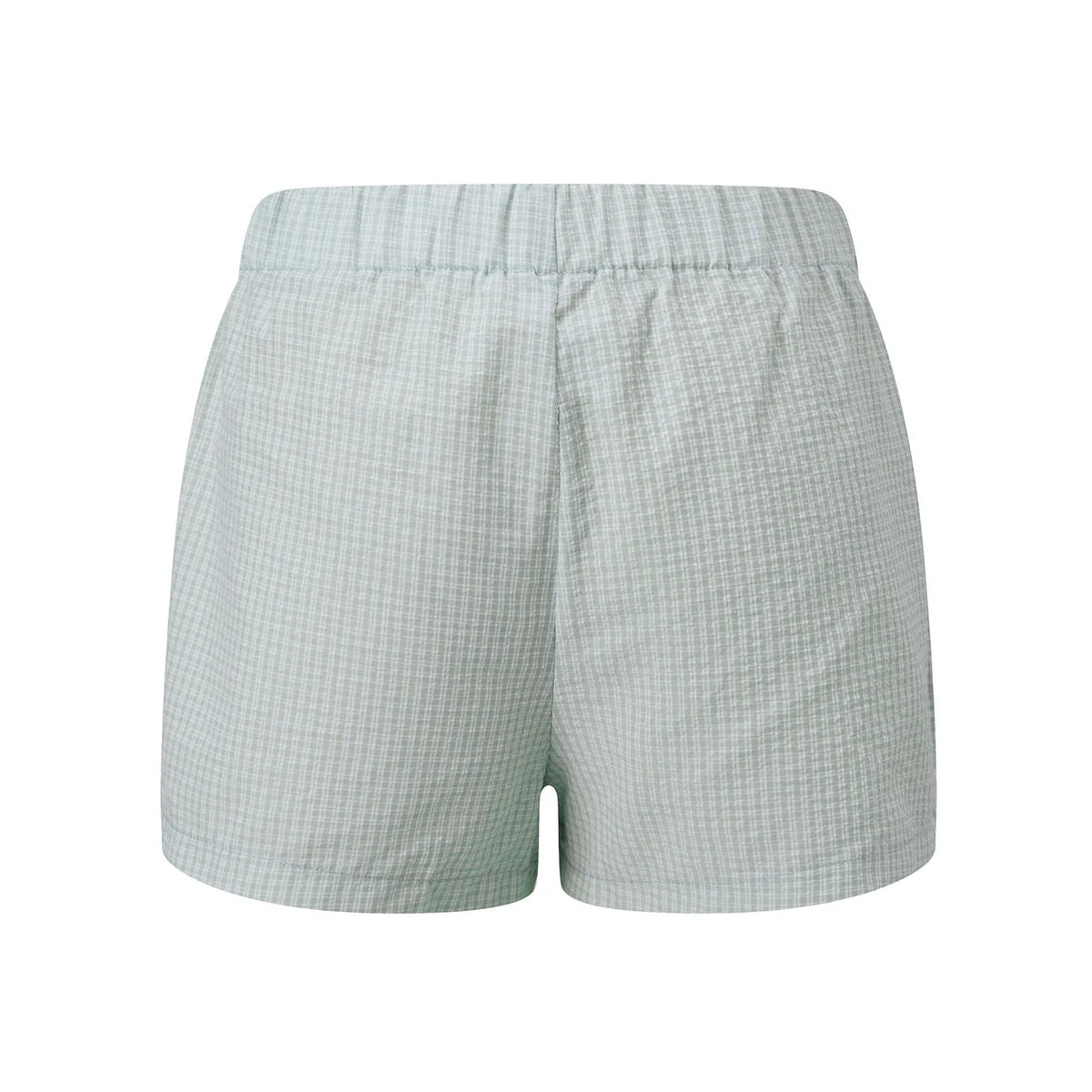 Women Slim Fit Gingham Casual Summer Lightweight Polyester Shorts