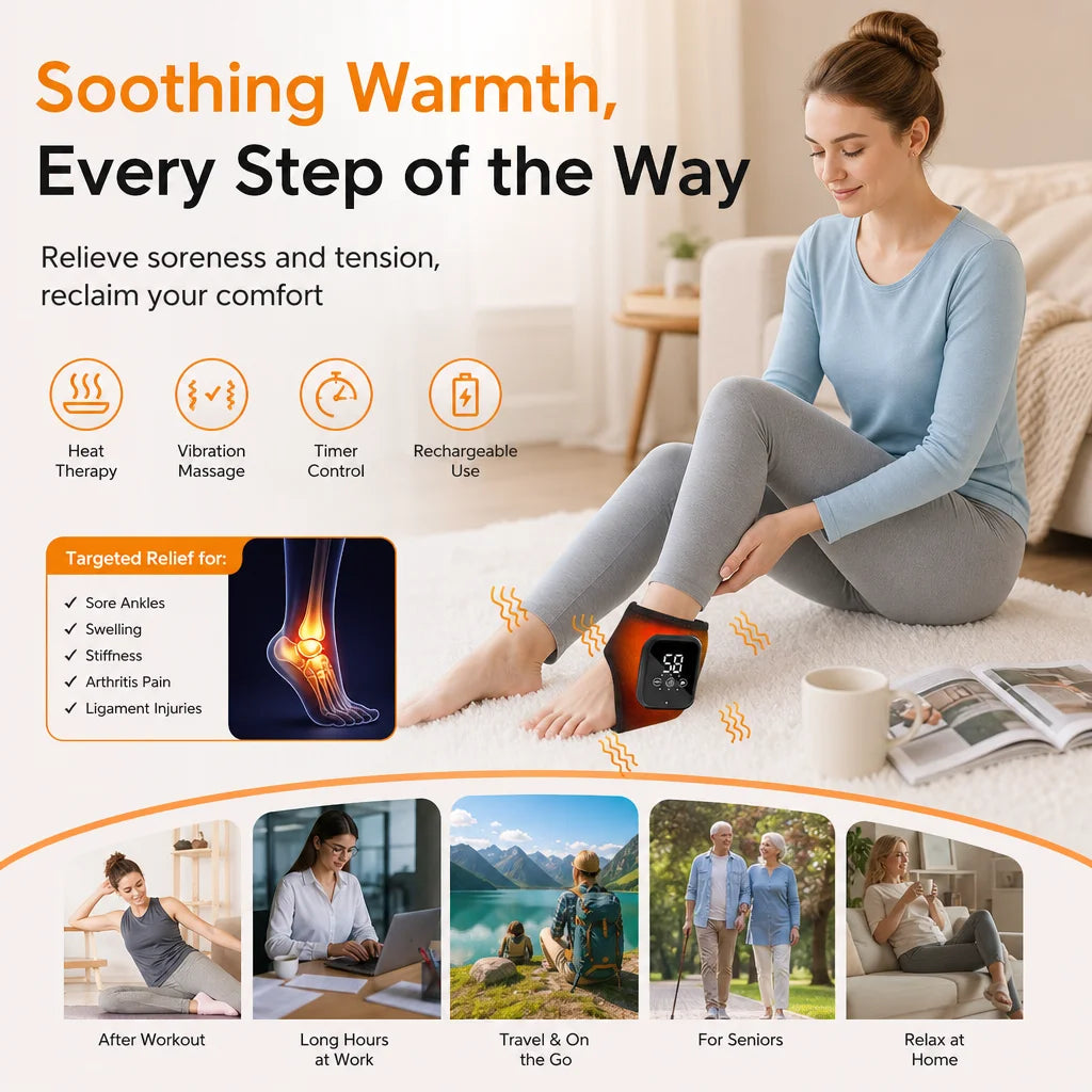 Hailicare Electric Heated Ankle Brace With Three Heat Settings