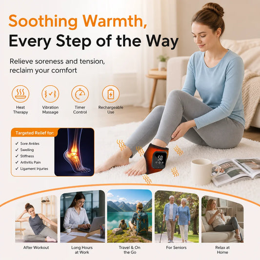 Hailicare Electric Heated Ankle Brace With Three Heat Settings