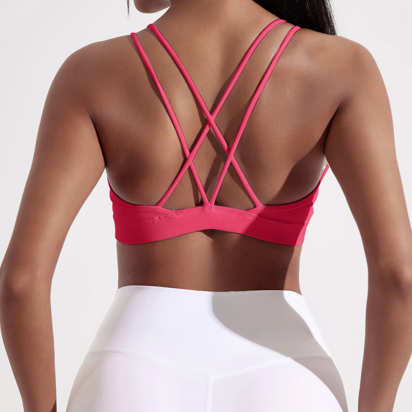 Women Cross Sports Bra With Chest Pad For Gym Yoga And Training