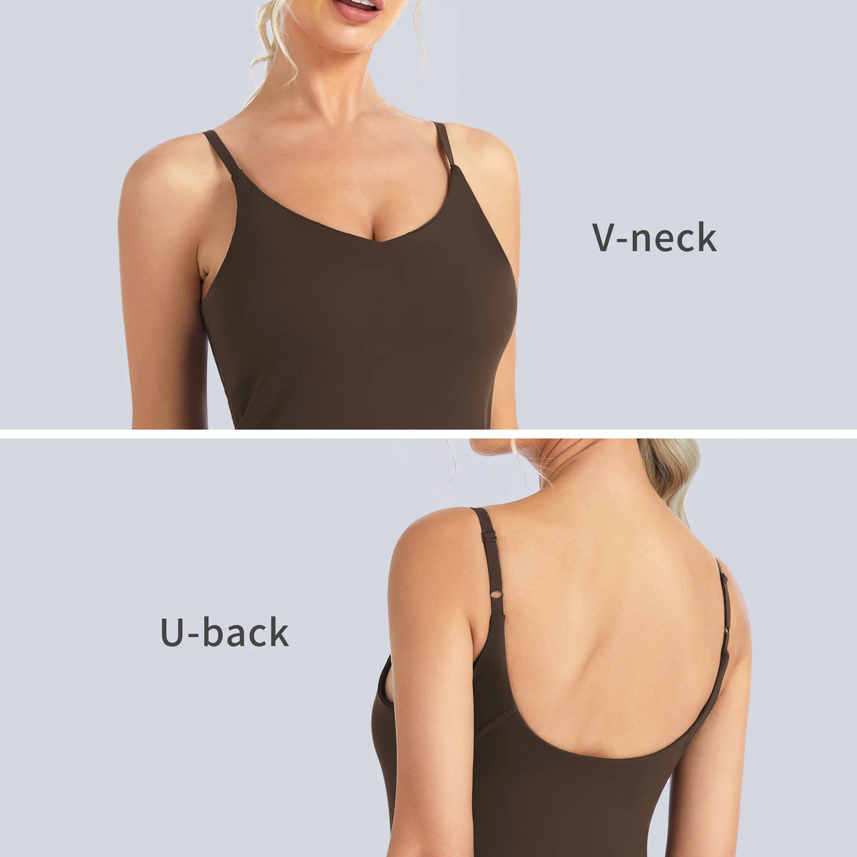 The Gym People Women's Longline Racerback Padded Sports Bra